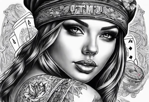 bet on me with gambling background tattoo idea