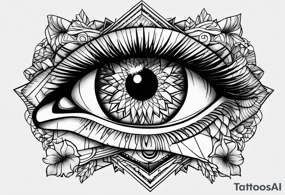 eye flash sheet tattoo idea