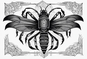 Luke 10:19 bible verse with a scorpion tattoo idea