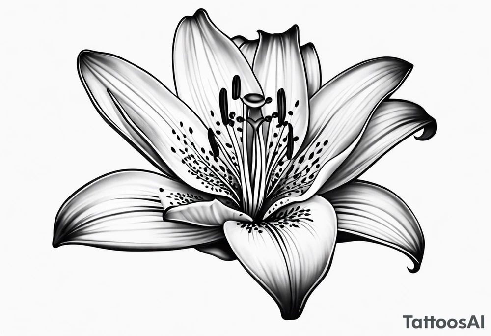 Small lily tattoo idea
