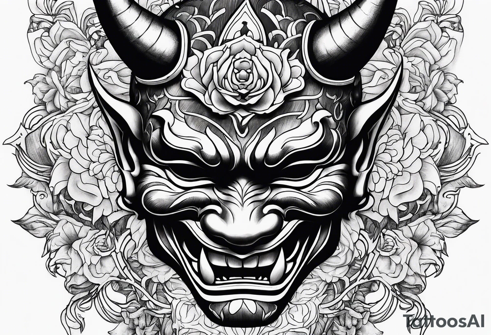 hannya mask tattoo idea