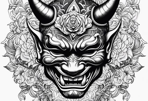 hannya mask tattoo idea