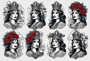 Latin Queen Of Spadeship tattoo tattoo idea