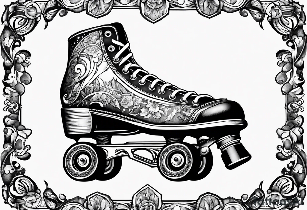 Roller skates tattoo idea