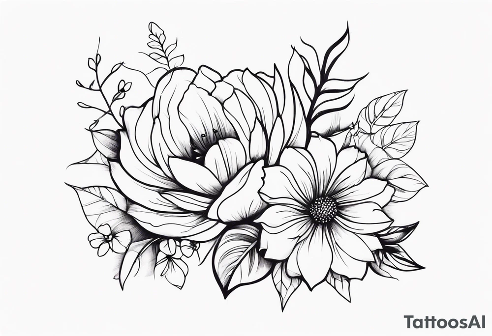 Floral sleeve tattoo idea