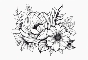 Floral sleeve tattoo idea