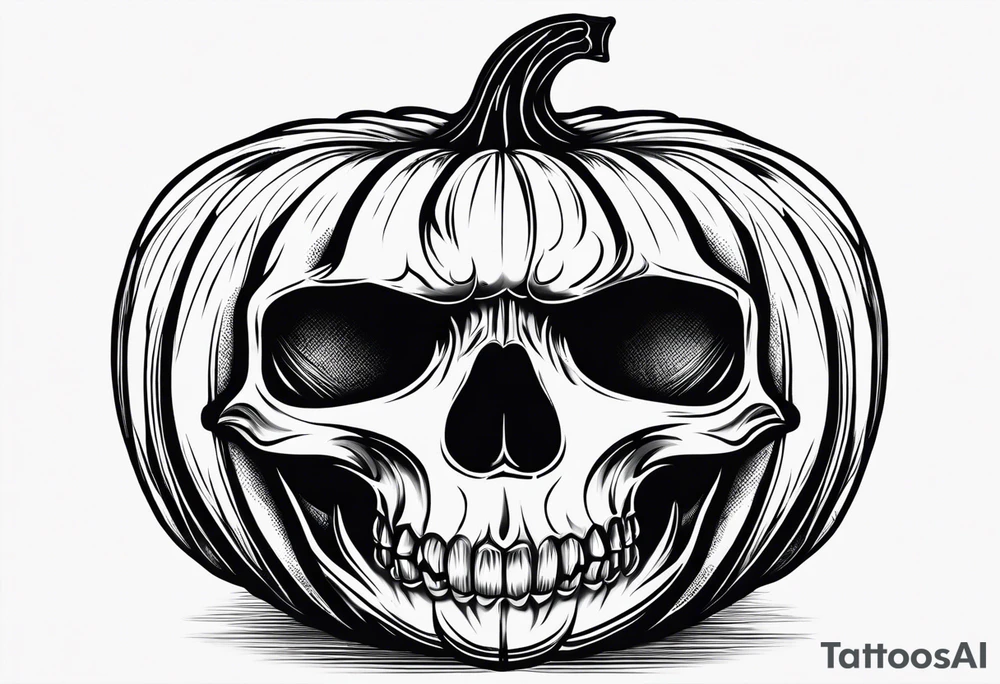 Carved pumpkin with skeletons kissing tattoo idea Carved pumpkin with skeletons kissing tattoo idea