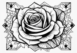 Rose, Virgo, stars, perfectly imperfect tattoo idea