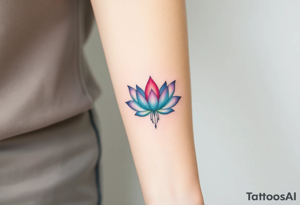 Lotus and Leo symbol tattoo idea