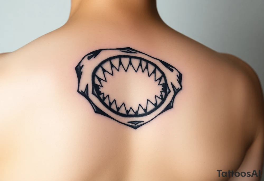 shark jaw tattoo idea