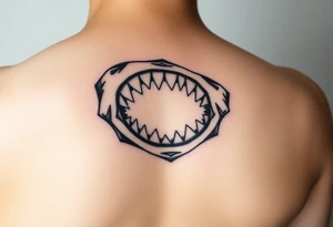 shark jaw tattoo idea