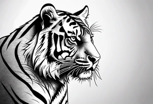 tiger standing up tattoo idea