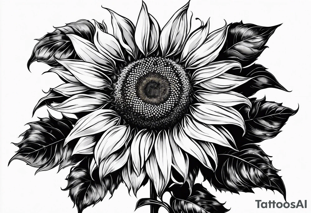 Sunflower for a male tattoo tattoo idea