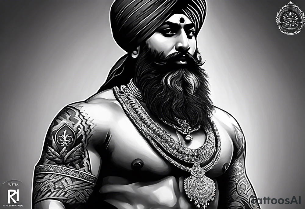 Hari Singh nalwa Sikh army tattoo idea