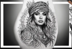 Burning Man AI tattoo idea