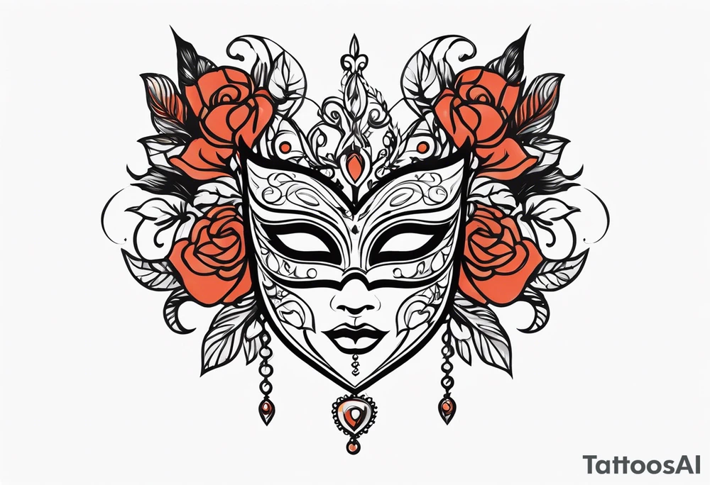masquerade ball tattoo idea