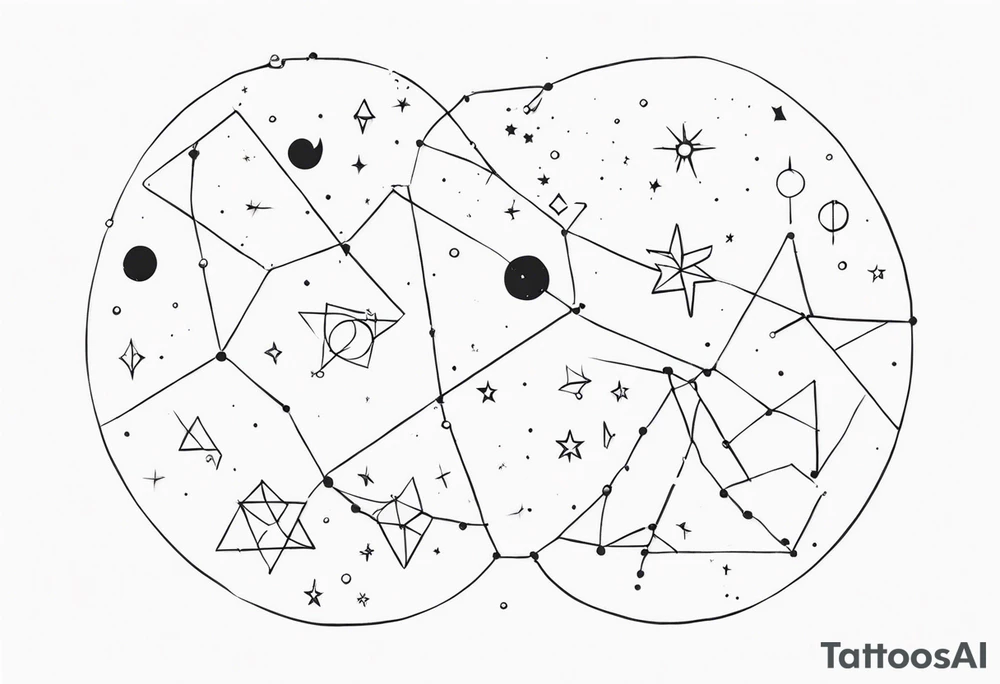 Friendship constellation tattoo tattoo idea