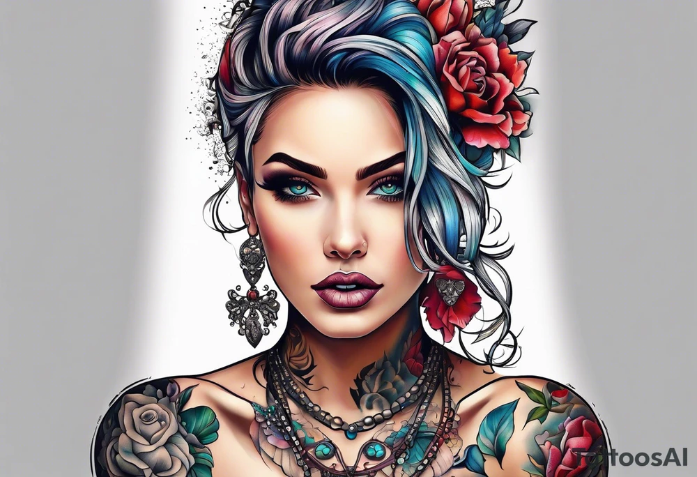 Cross stitch tattoo idea