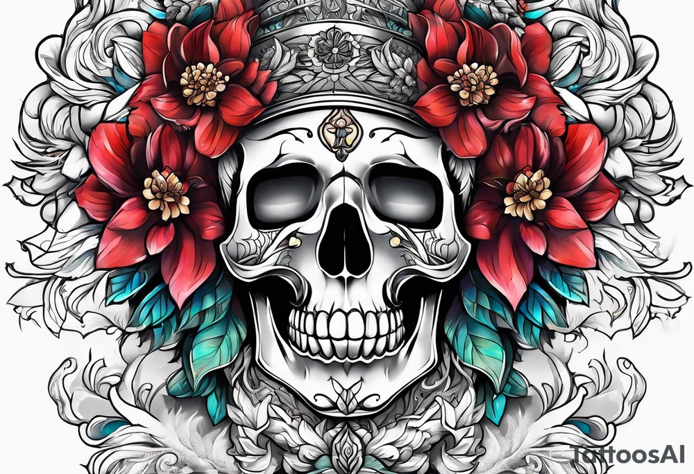 Amuleto con flor tattoo idea