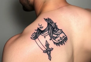 Joan of arc gothic style tattoo idea