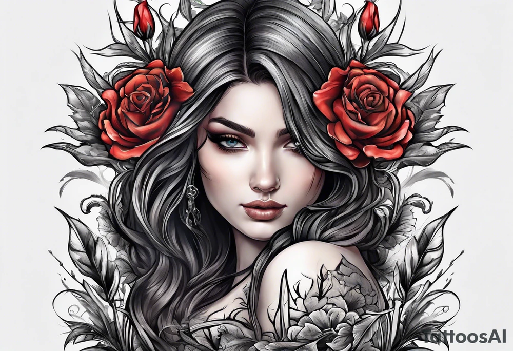 Innocence lost in a field of death and darkness tattoo idea