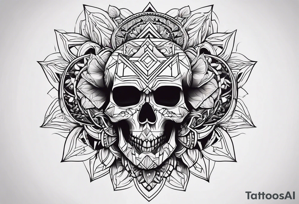 Череп с костями tattoo idea