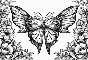 Butterfly angel wings tattoo idea