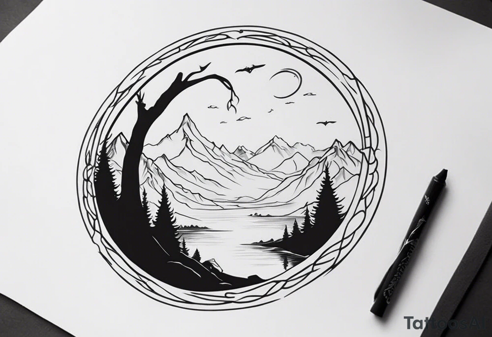 Lord of the rings. Small and very simple minimalist tattoo idea