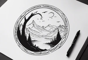 Lord of the rings. Small and very simple minimalist tattoo idea