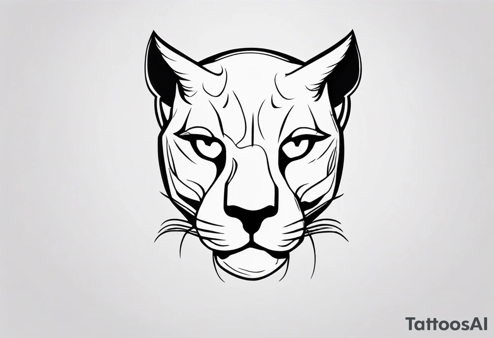 A black puma looking vicious tattoo idea TattoosAI