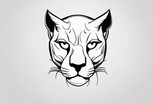 A black puma looking vicious tattoo idea