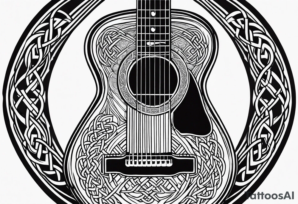 Celtic knot electric guitar tattoo idea