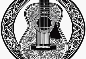 Celtic knot electric guitar tattoo idea