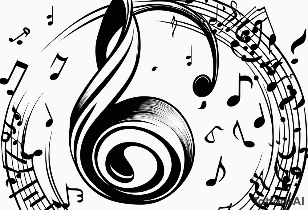 Musical notes tattoo idea