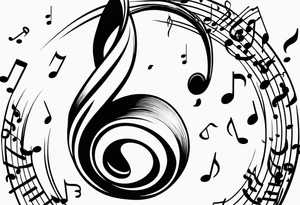 Musical notes tattoo idea