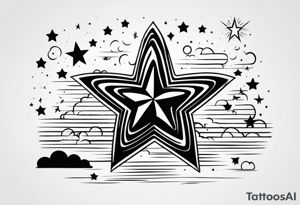 A star in the sky tattoo idea