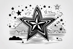 A star in the sky tattoo idea
