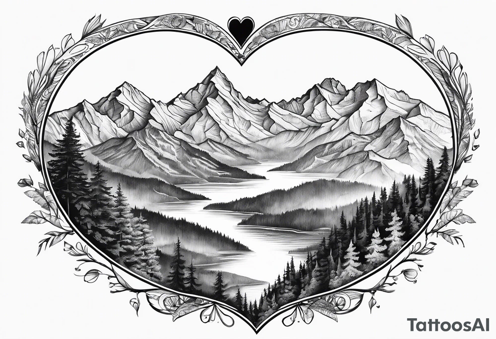 Bergpanorama, Himmelstreppe, herz tattoo idea