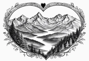 Bergpanorama, Himmelstreppe, herz tattoo idea