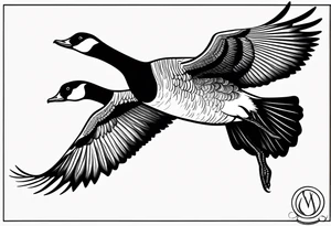 canadian goose dancing tattoo idea