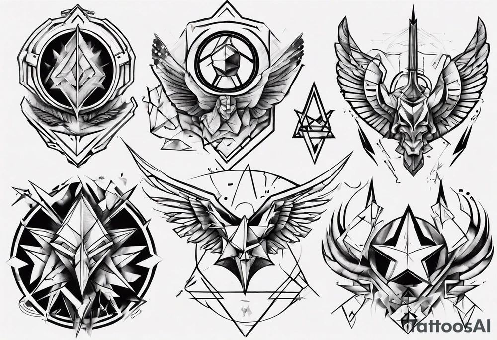 Geometric army tattoo idea