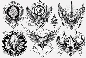 Geometric army tattoo idea