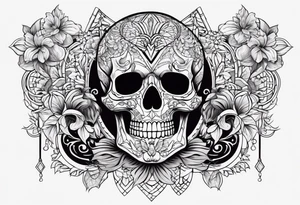 Skeleton with tattoos tattoo idea