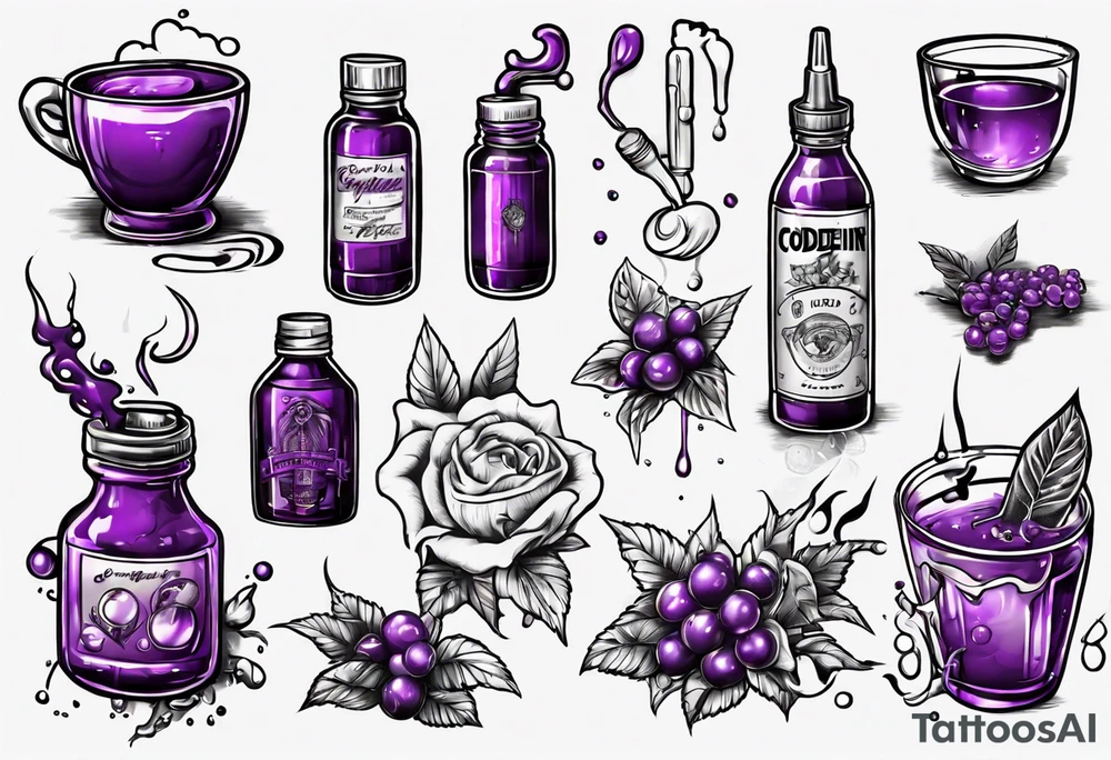 Codeine Syrup tattoo idea