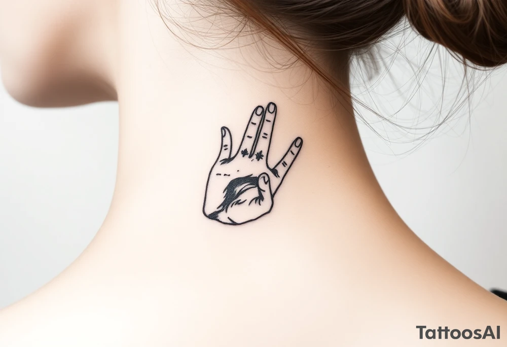 blackwork hand tattoo idea