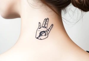 blackwork hand tattoo idea