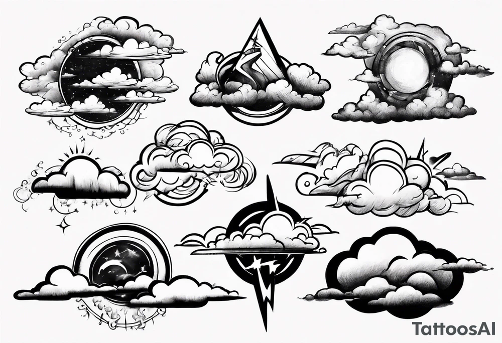 clouds challenge tattoo idea
