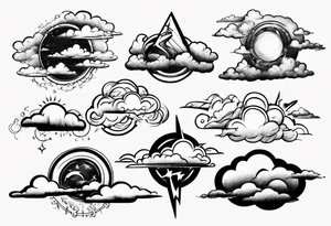clouds challenge tattoo idea