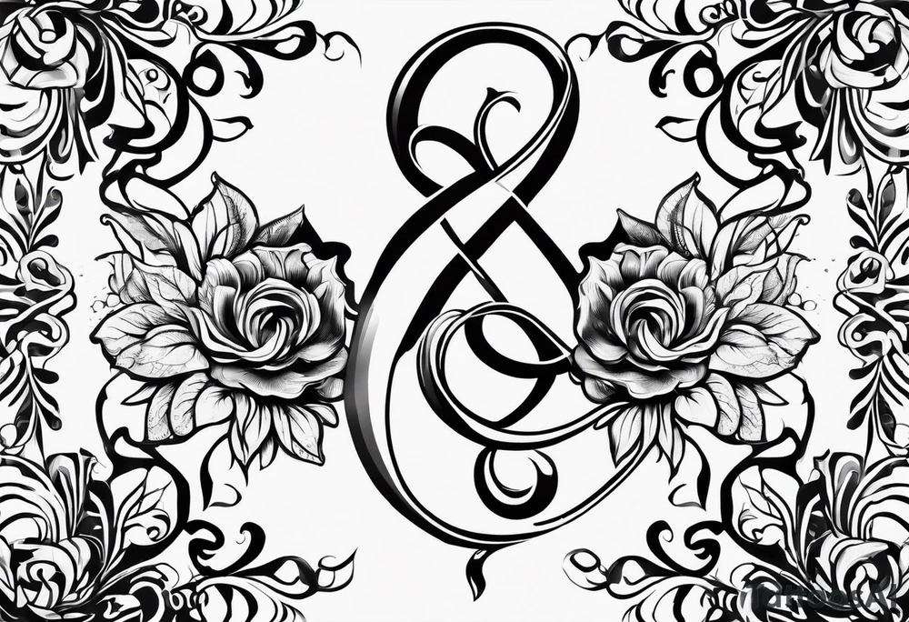 Infinity symbol with locking key tattoo idea