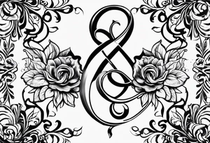 Infinity symbol with locking key tattoo idea